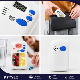 Portable Electronic Pill Box with Reminder Alarm