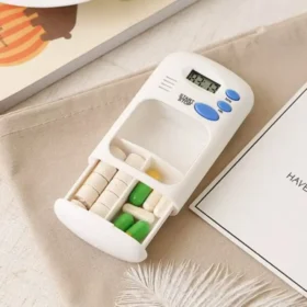 Portable Electronic Pill Box with Reminder Alarm