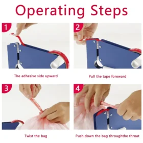 Metal Bag Sealer with 7 Bag Sealing Tape Dimension