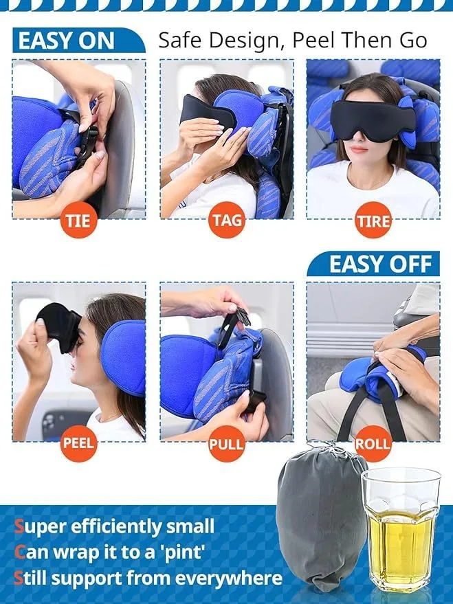 Travel Pillow Memory Foam 3D Mask