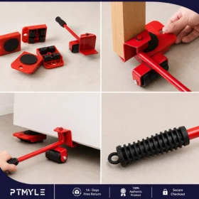 5 Pcs Furniture Moving Transport Roller Set
