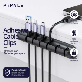 Buy Best 7 Pcs Adhesive Cable Management Clips for Desk in KSA