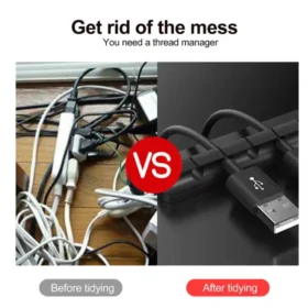 Buy Best 7 Pcs Adhesive Cable Management Clips for Desk in KSA