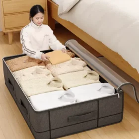 Buy the Best 1 Pcs Foldable Under Bed Clothes Storage Bag in the KSA