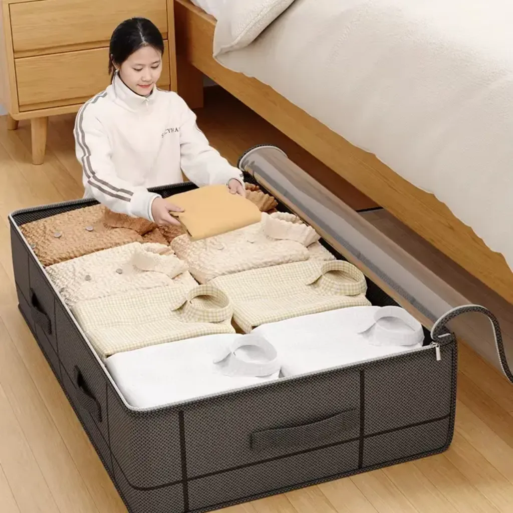 Buy the Best 1 Pcs Foldable Under Bed Clothes Storage Bag in the KSA
