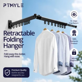 Best 1 Pcs Durable Folding Wall Mounted Clothes Drying Rack