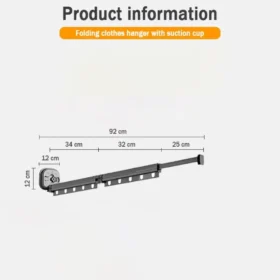 Size of Folding Wall Mounted Clothes Drying Rack