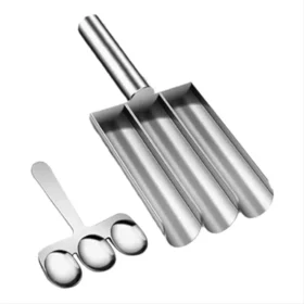 meatball maker KSA metallic silver non-stick spoon
