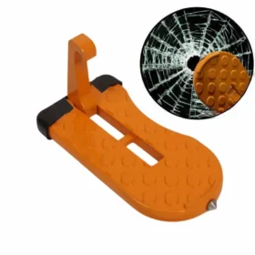 Car door step in grey black and orange colors – aluminum car door step KSA