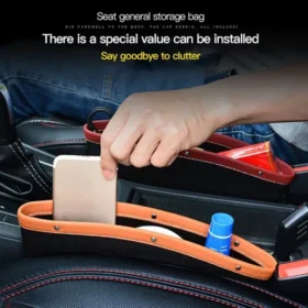 Car Storage Box Seat Gap Organizer – Premium leather car seat organizer for gap storage KSA PTMYLE