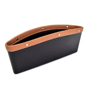 Car storage box available in Black Beige Brown Red leather – seat gap organiser colors PTMYLE