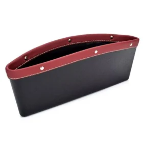 Car storage box available in Black Beige Brown Red leather – seat gap organiser colors PTMYLE