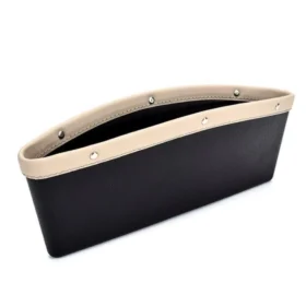 Car storage box available in Black Beige Brown Red leather – seat gap organiser colors PTMYLE