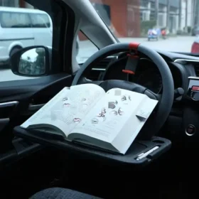 Car dining table side with cup holder – car lap tray for meals KSA