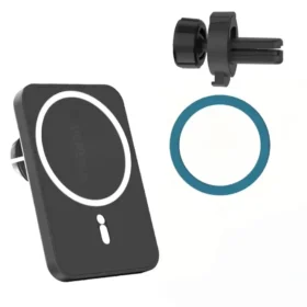 Black - pink - white 30W Magnetic Wireless Car Charger – Best wireless car charger with MagSafe fast charging KSA PTMYLE