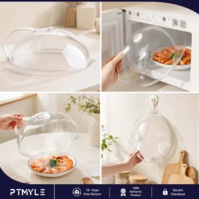 Food Cover for Kitchen – Transparent Reusable Microwave Food Cover Lid KSA