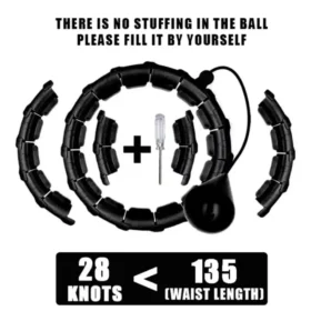 Weighted hula hoop in purple blue green pink black – fitness hoop ksa