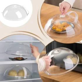 Transparent food cover protecting food inside microwave – microwave splash guard KSA
