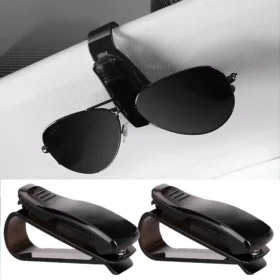 Image 1 (Main Product) Premium Car Glasses Holder Magnetic – Sunglass Holder for Car Sun Visor KSA