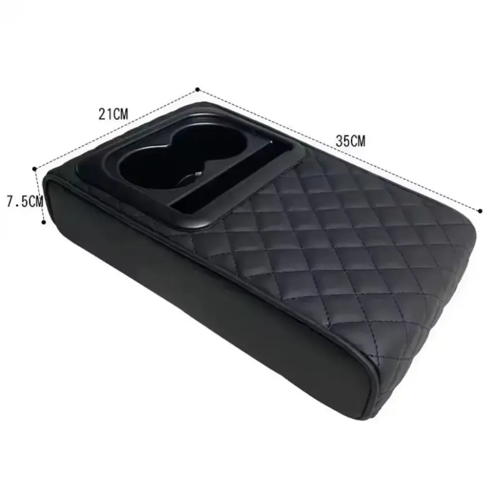 Car armrest console extender installed on center console – car cup holder KSA PTMYLE