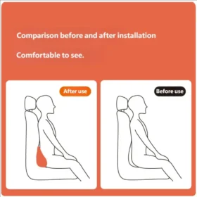 Adjustable lumbar support for car installed on driver seat – pillow for back pain KSA