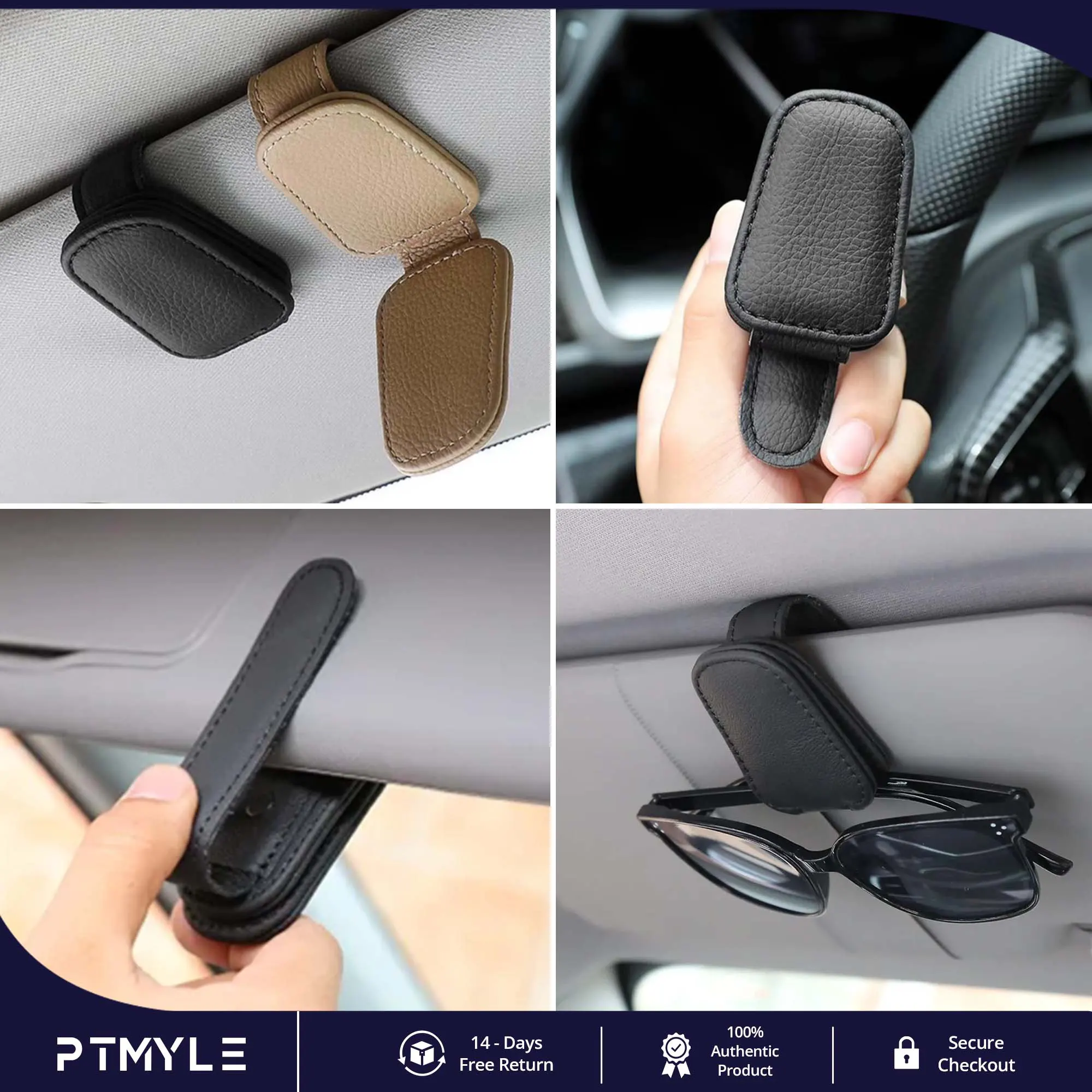 Premium Car Glasses Holder Magnetic – Sunglass Holder for Car Sun Visor KSA