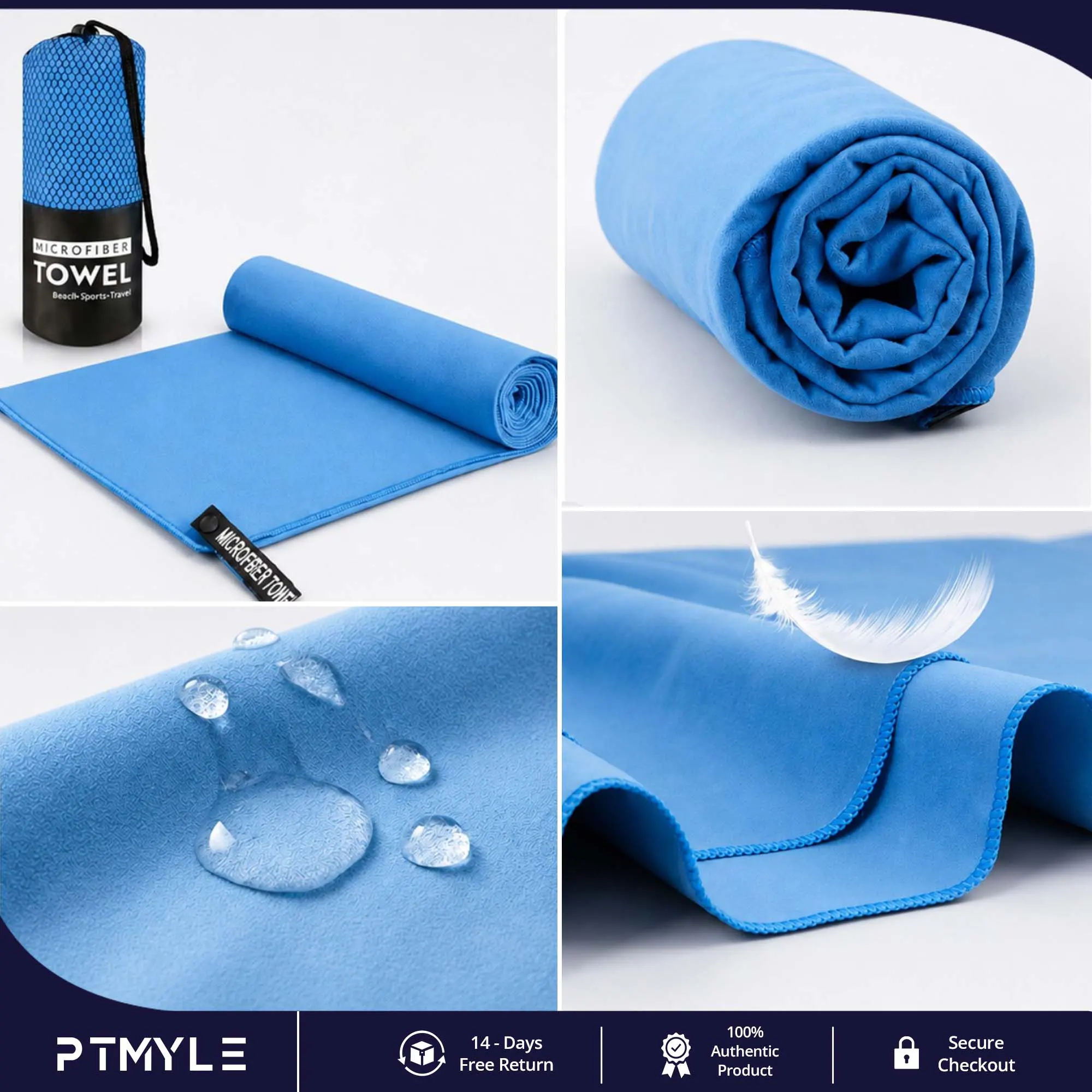 Gym Towel Best Sports Bath Beach Towel Microfiber KSA – PTMYLE