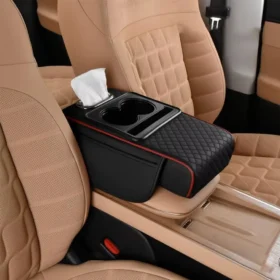 Car armrest box in black, grey, orange and black-red colors – PTMYLE KSA