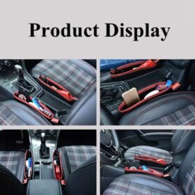 Seat gap organiser installed between car seat and console – car storage box in vehicle KSA