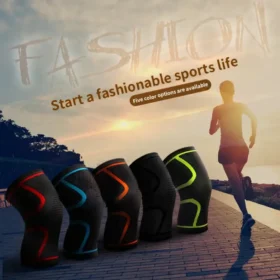 Image 2 (Worn Running) Knee compression sleeve worn during running – best knee sleeves ksa