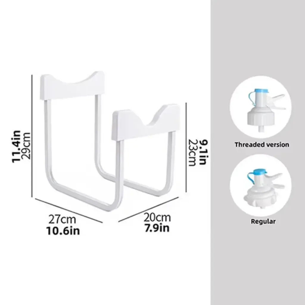 Water bottle stand dimensions 29x27cm base – universal water gallon stand KSA