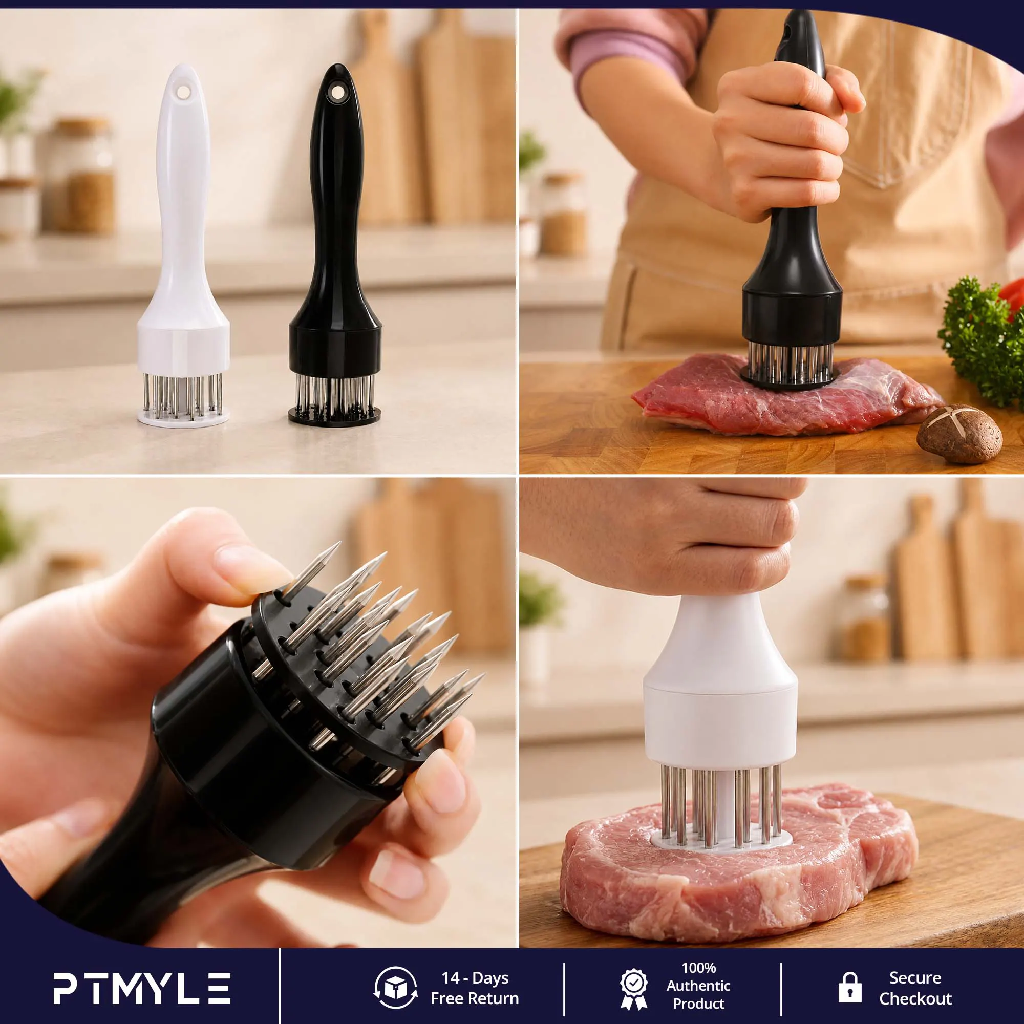 Best Meat Tenderizer Hammer Stainless Steel – Needle Kitchen Tool KSA