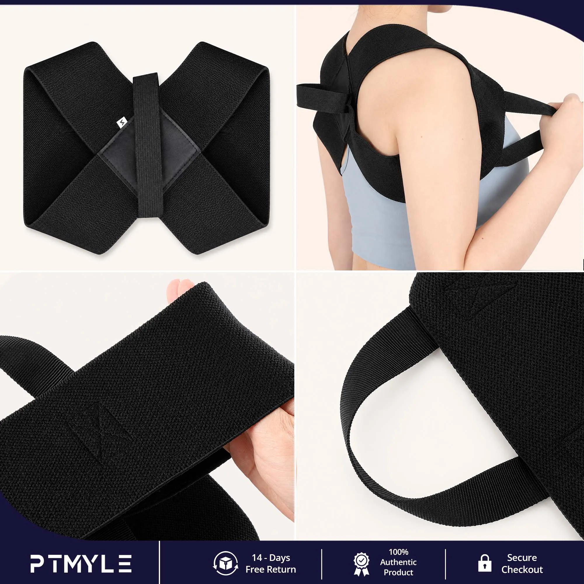 Posture Corrector Best Back Shoulder Support Belt Spine Alignment KSA PTMYLE