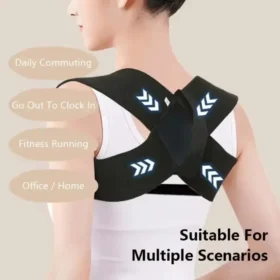 Shoulder support belt worn at office desk – back posture corrector ksa PTMYLE