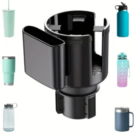 Car cup holder expander installed in center console – car phone holder KSA
