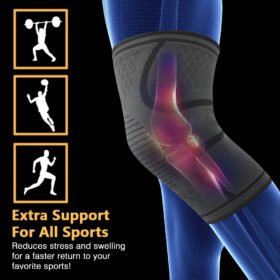 Knee compression sleeve worn during running – best knee sleeves ksa