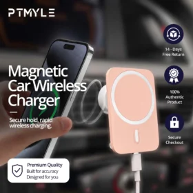 30W Magnetic Wireless Car Charger – Best wireless car charger with MagSafe fast charging KSA PTMYLE