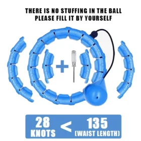 Weighted hula hoop in purple blue green pink black – fitness hoop ksa