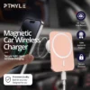 شاحن سيارة لاسلكي مغناطيسي بقوة 30 واط مع حامل هاتف ذكي بدوران 360 درجة متوافق مع تقنية MagSafe