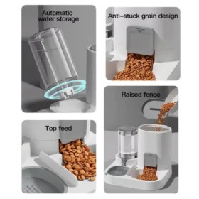 Best automatic cat feeder dual bowls gravity system pet supply stores KSA PTMYLE