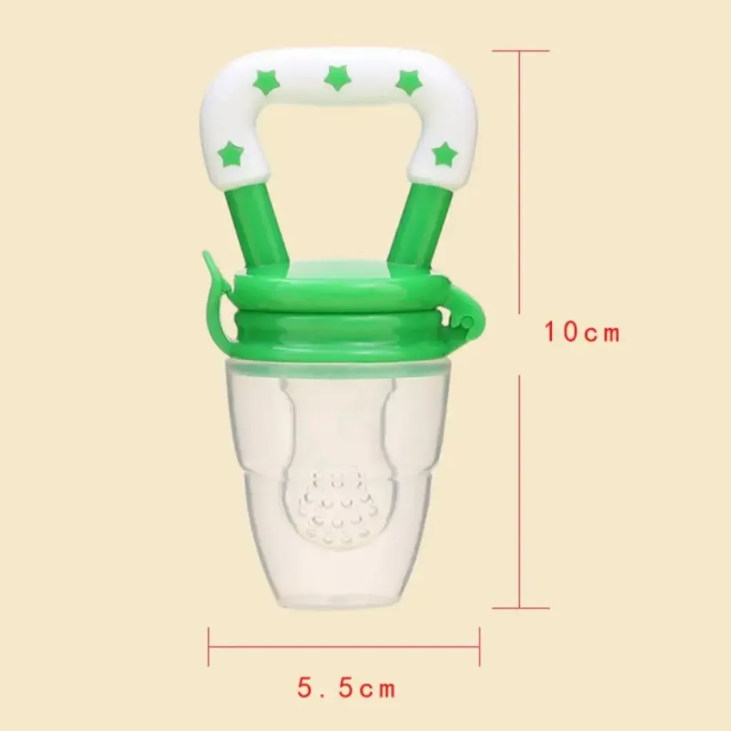 Silicone baby fruit feeder disassembled for cleaning – baby food feeder KSA PTMYLE