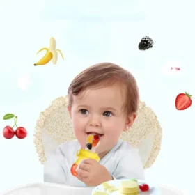Baby fruit feeder loaded with fresh fruit – baby feeding accessories KSA PTMYLE