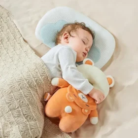 Baby head protector pillow bee design – cute baby fall prevention pad KSA