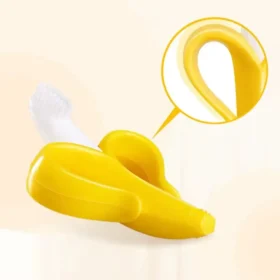 Baby silicone toothbrush banana shape – BPA-free baby toothbrush KSA PTMYLE
