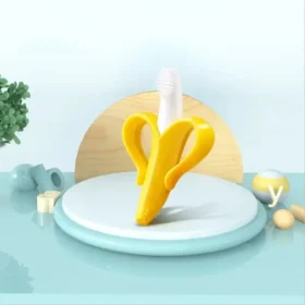 Baby silicone toothbrush banana shape – BPA-free baby toothbrush KSA PTMYLE
