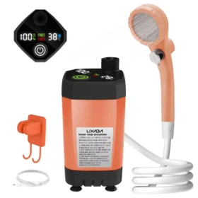 Camping shower pump five colors portable outdoor shower camping accessories KSA