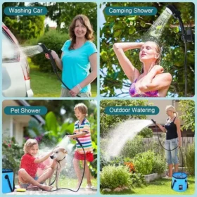 Rechargeable camping shower 6000mAh USB-C portable shower pump outdoor shower KSA