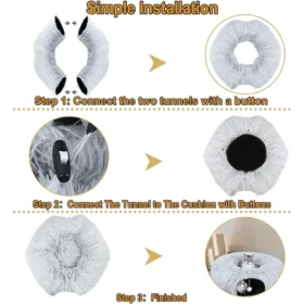 Cat cave bed warm cat bed tunnel sleeping nest pet shelter KSA PTMYLE