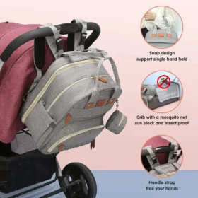 Baby diaper bag 7 compartments insulated bottles – baby travel bag organization ksa PTMYLE