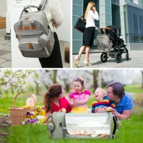 Baby travel bag attached to stroller – waterproof diaper bag backpack stroller ksa PTMYLE